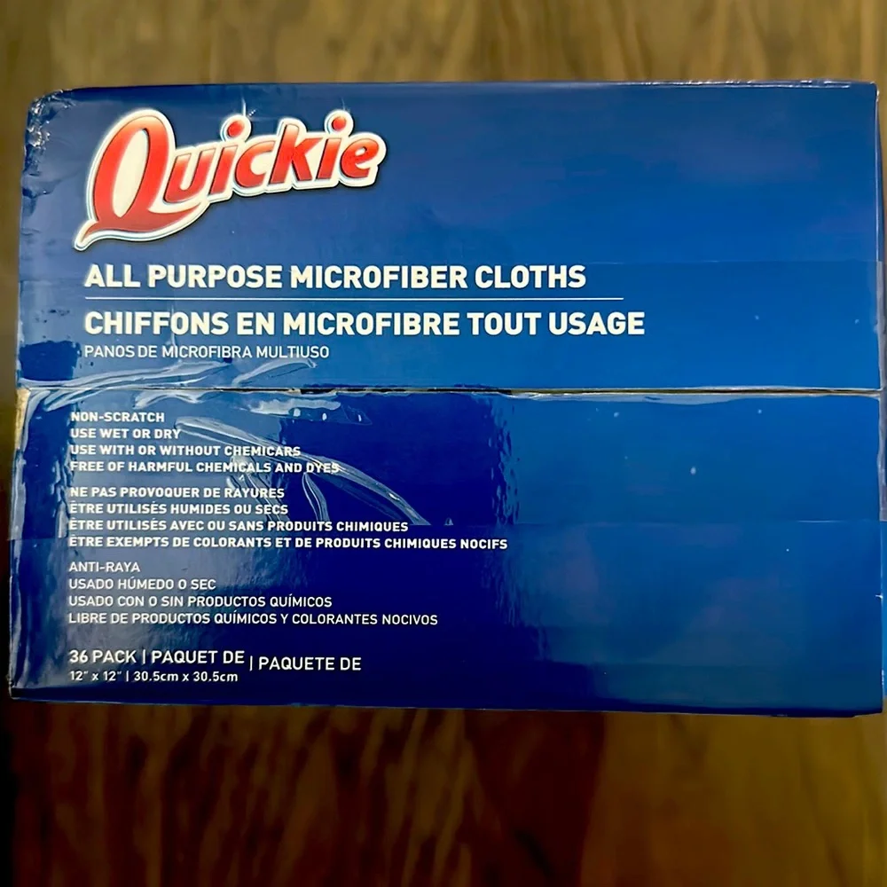 Quickie Microfiber Cloth Bulk Pack 12x12 (36 Pack) (2072399), White